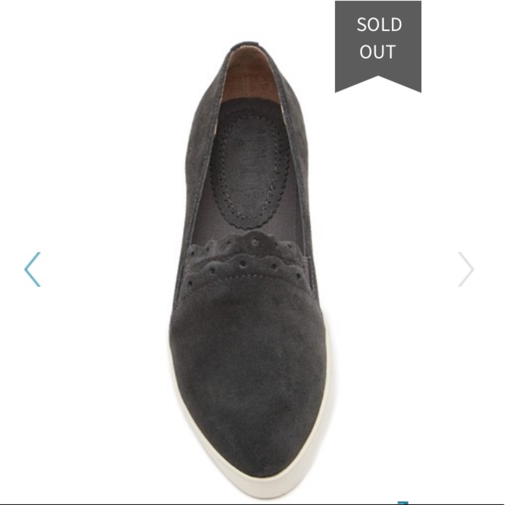 NWOT Latigo “Roe” gray suede slip-ons